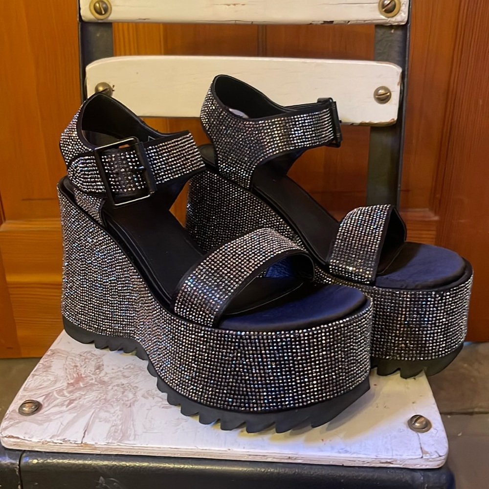 Sparkly Killstar Platform Sandals
